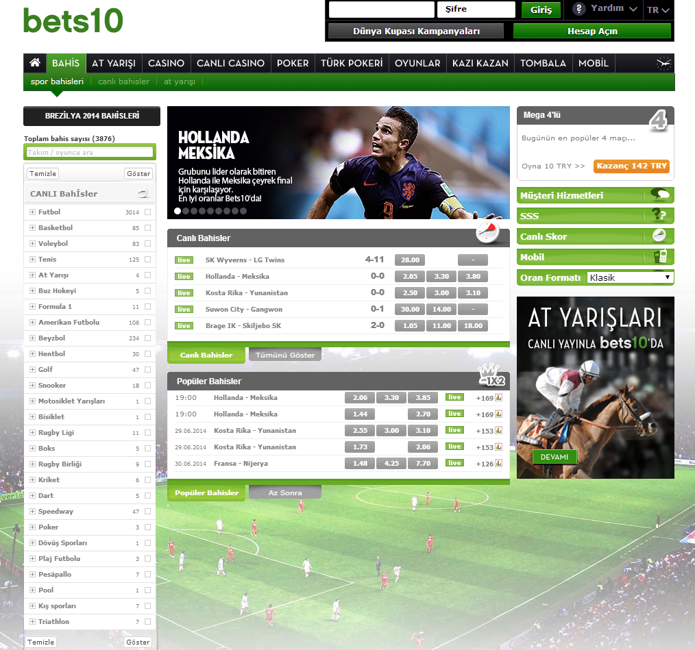 Bets10 Spor Bahisleri